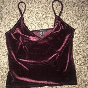 Velvet crop top